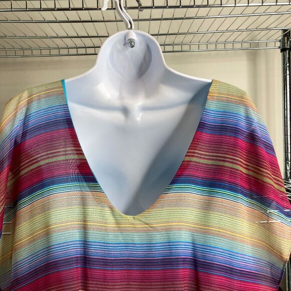 Lucy Love Acapulco Striped Dress Size L Multicolor Coquette Girly Summer Party - Picture 4 of 12